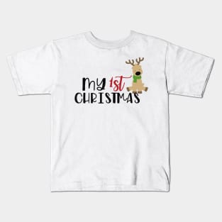 my first christmas family Deer Kids T-Shirt